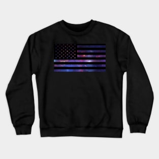 American Flag - Galaxy Crewneck Sweatshirt